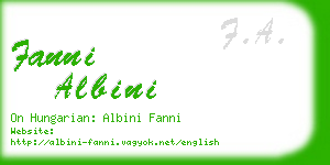 fanni albini business card
